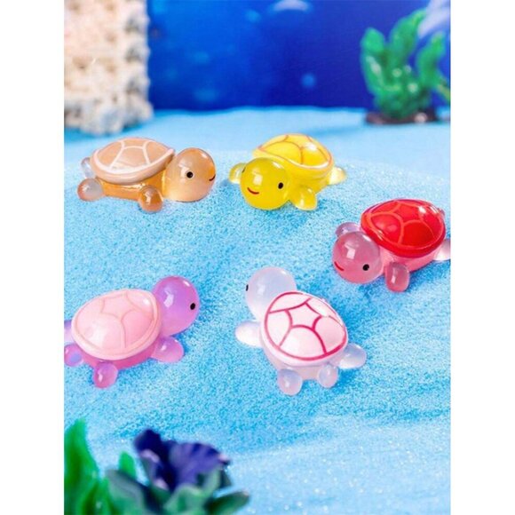 100pcs Luminous Mini Turtle Resin Halloween Decoration Christmas Decor - Picture 2 of 2